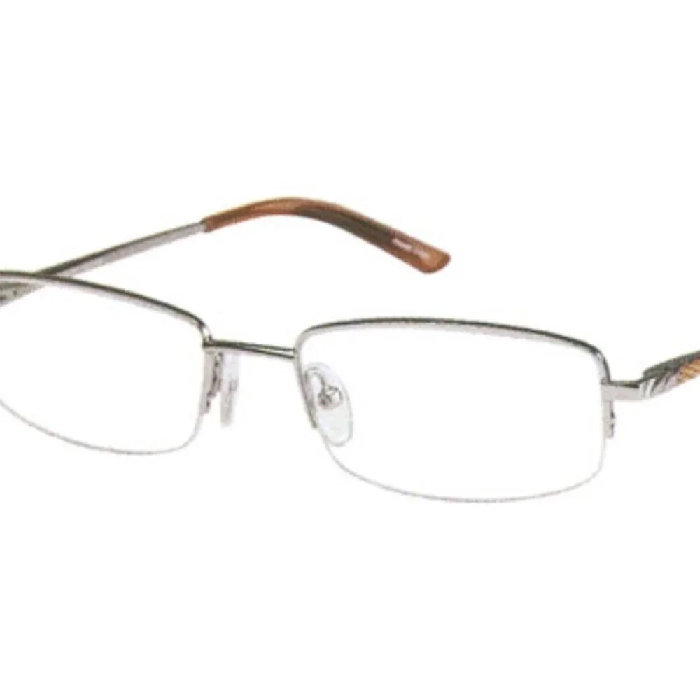 Trump Rectangular Half Rim Gold & Gunmetal Tone Eyeglass Frames - Picture 8 of 10